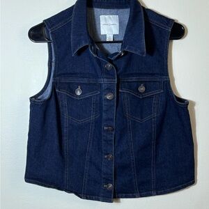 Vintage America Dark Blue Denim Vest